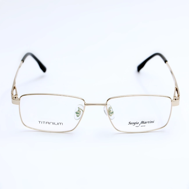 عینک طبی مردانه سرجیو مارتینی SM-2645 | فریم تیتانیومی طلایی کلاسیک - تصویر 2