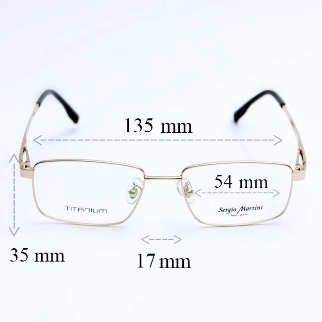 عینک طبی مردانه سرجیو مارتینی SM-2645 | فریم تیتانیومی طلایی کلاسیک - تصویر 6