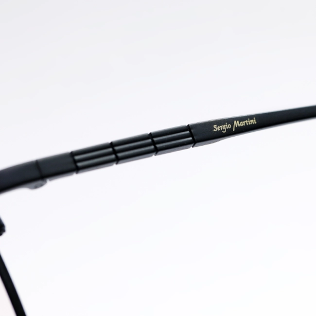 عینک طبی مردانه سرجیو مارتینی SM-2655 | فریم تیتانیوم مشکی مات - تصویر 6