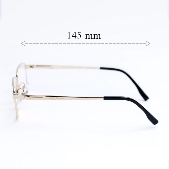 عینک طبی مردانه سرجیو مارتینی SM-2645 | فریم تیتانیومی طلایی کلاسیک - تصویر 7