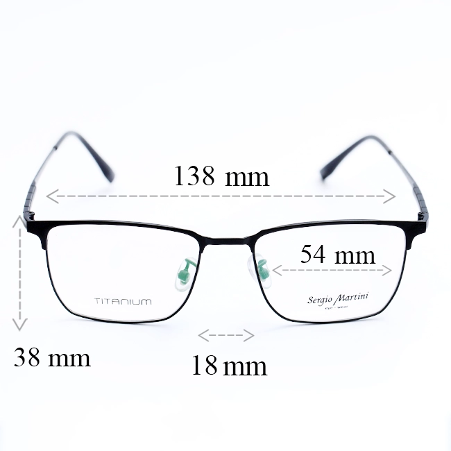 عینک طبی مردانه سرجیو مارتینی SM-2655 | فریم تیتانیوم مشکی مات - تصویر 7