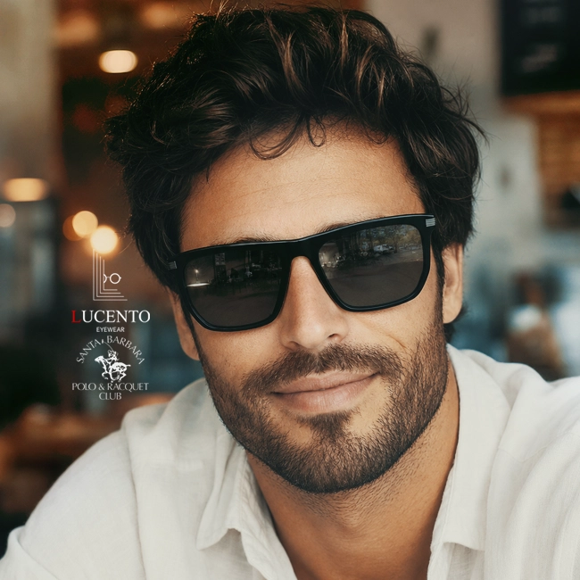 عینک آفتابی مردانه SANTA BARBARA مدل SB1117 با فریم مشکی و عدسی پلاریزه