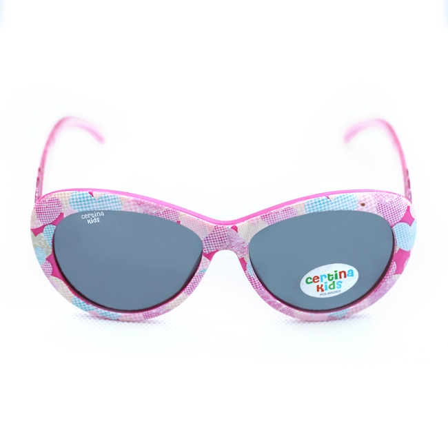 عینک آفتابی کودک Certina Kids مدل CK-Flexi 106 | فریم صورتی طرح قلب، عدسی UV400 پولاریزه ( مناسب ۱-۴ سال ) - تصویر 2