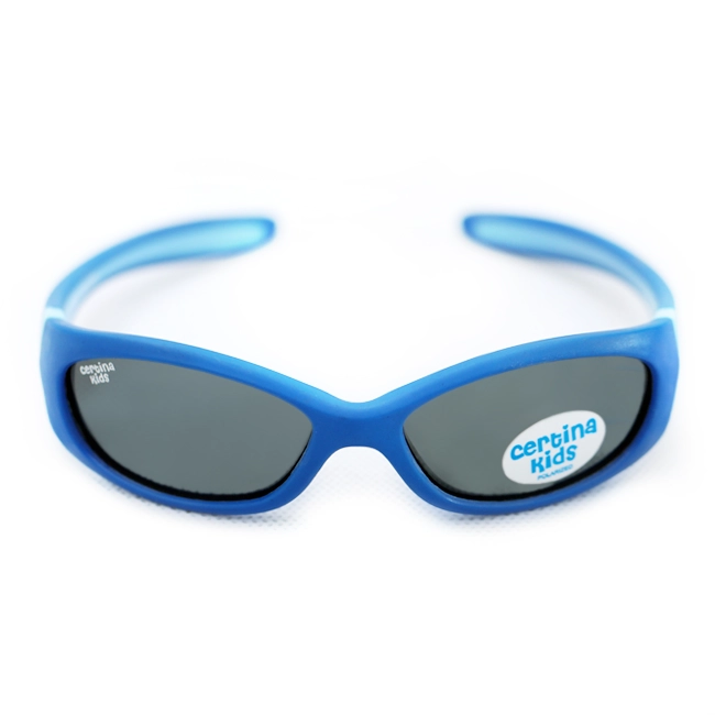 عینک آفتابی کودک Certina Kids مدل CK-Flexi 108 | فریم آبی ارگونومیک دو رنگ، عدسی UV400 پولاریزه ( مناسب ۱-۴ سال ) - تصویر 2