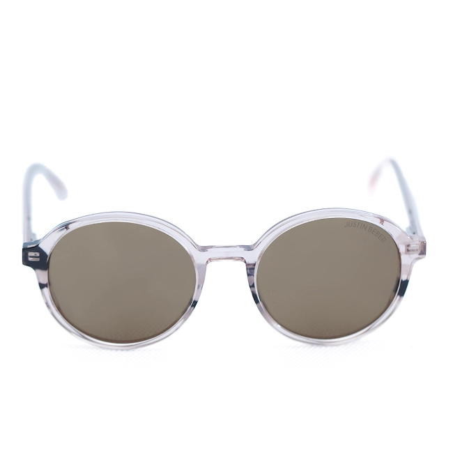 عینک آفتابی Justin Beber مدل JB-12496 | فریم یاسی دایرهای شفاف، UV400 پولاریزه، مناسب ۶ سال - تصویر 2