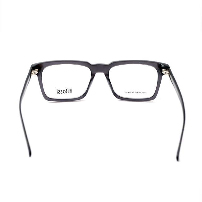 عینک طبی مردانه ROSSI HA104 | فریم مستطیلی ویفری دودی خاکستری - تصویر 3