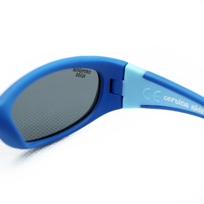 عینک آفتابی کودک Certina Kids مدل CK-Flexi 108 | فریم آبی ارگونومیک دو رنگ، عدسی UV400 پولاریزه ( مناسب ۱-۴ سال ) - تصویر 4