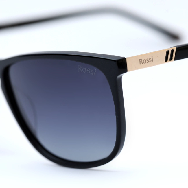 عینک آفتابی مردانه Rossi مدل 12190MS | مستطیلی مشکی - تصویر 5