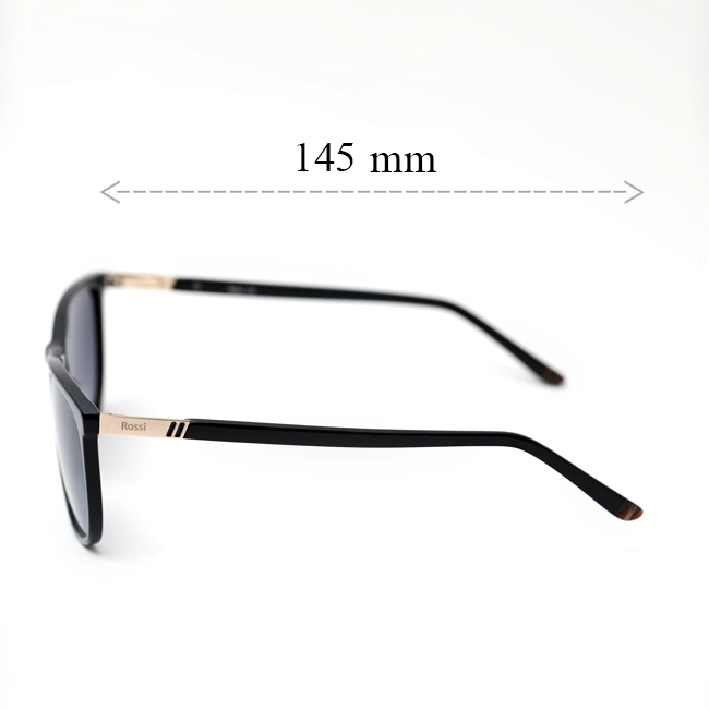 عینک آفتابی مردانه Rossi مدل 12190MS | مستطیلی مشکی - تصویر 7